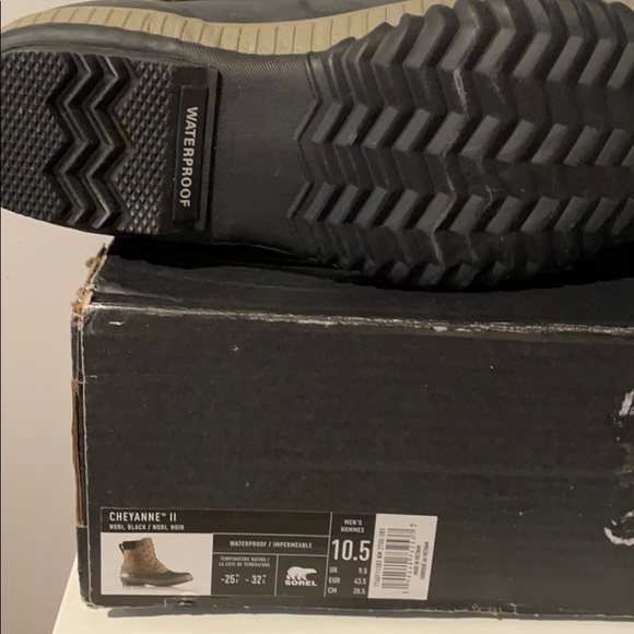 Sorel Men’s Cheyanne II Boots Nori/Black Nib 10.5 - Picture 3 of 6